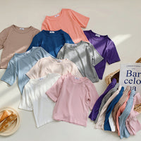 Modal Children's Pajamas Short-sleeved Thin Bellyband Homewear Suit