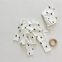 Midnight Moon Pajama Set with Bonnet