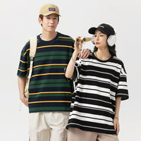 Fashion Men's And Women's Tops Striped T-shirt