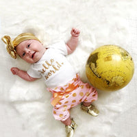 Three-piece Children's Romper With English Letters