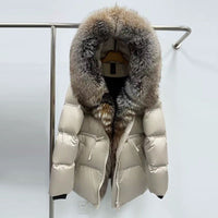 Women's Mid-length Padded Fur Coat