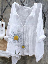 Amazon Cross-border New Arrival Fashion Women's Shirt Natural Landscape Avatar Print