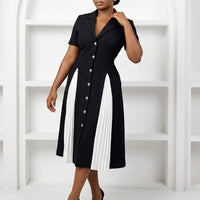 Women's Fashionable Simple Color-Block Dress