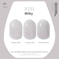 Nude Ice Transparent Color Cherry Red White UV Polish