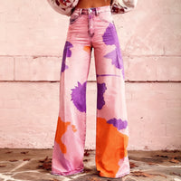 Slim-fit Twill Faux Denim Jeans Casual And Versatile