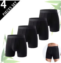 Men's Pure Color Bamboo Fiber Boxing Underwear Breathable