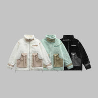 Men's And Women's Retro Lamb Wool Cotton Coat