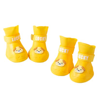 Waterproof Anti-Slip Rubber Rainshoe For Pets,Outdoor Shoe,Ankle Boots,Pet Accessories,Small Medium And Large Dogs And Cats,4PCs