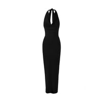 Sexy Halter-Neck Lace-Up V-Neck Bodycon Backless Dress For Women