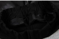 Stitching Stretch Pencil Women's Leather Pants