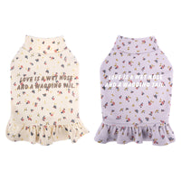 Pet Undershirt Teddy Bichon Thick Small Dog Outer Wear Floral Inner Wear Skirt