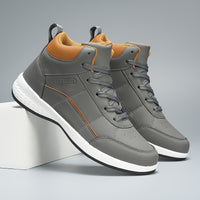 Men's Solid Color High Top Anti Slip Lace Up Boots
