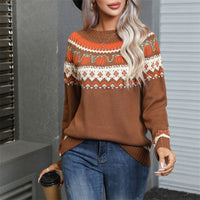 Women's Halloween Sweater Plus Size Round Neck