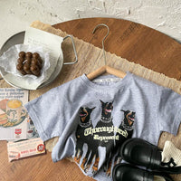 Boys' Trendy Doberman Pinscher T-shirt Casual