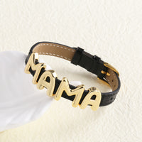Cowhide Watch Strap Letter Mama Mother's Day Bracelet