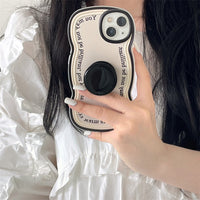Ring English Twist Bracket Mobile Phone Case