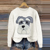 Womens Stylish Crew-neck Sweatshirt Casual Top For Fall And Winter