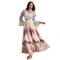 Printed Halter-Neck SpringSummer Resort Dress