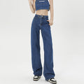 Loose Slimming And Straight American Draping Wide Leg Mopping Jeans