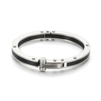 High-End Stainless Steel Carbon Fiber Couple Bracelets