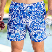 Men's Printed Loose Hot Springs Casual Beach Shorts