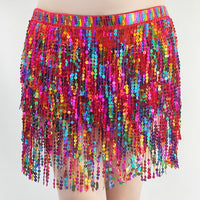 Belly Dance Four Layers Tassels Waist Chain Sequin Dress Female