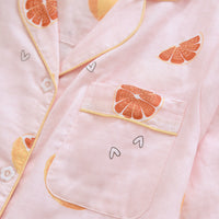 Women's Fashion Print Long Sleeve Cotton Yarn Loungewear Set