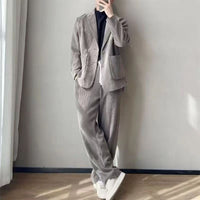 Mens Stylish Casual Suit And Pants Set