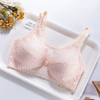 Pregnancy Breastfeeding Bra Front Steel Ring Lace Gather Type