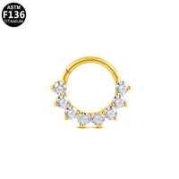 G23 Titanium Alloy Zircon Nose Stud