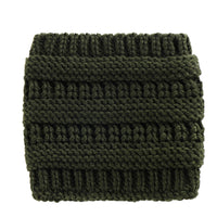 Knitted Hat With Hair Extensions Wool Sleeve Warm