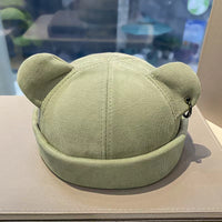 Female Solid Color Cat Ear Japanese Style Personalized Versatile Hat