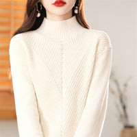 Women's Thickened Half-high Collar Cotton Long-sleeved Bottoming Sweater