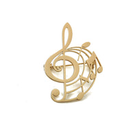 Stainless Steel Note Brooch For Suit Shirts