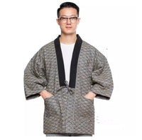 New Japanese-style Half-wrap Cotton Coat Warm Padded Cotton Outerwear With A Quilted Design
