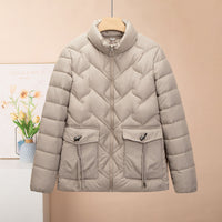 Women's Solid Color Short Thick Cotton Jacket