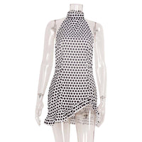 New High-waisted Figure-flattering Polka-dot Dress For A Sassy Look