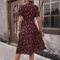 Women's Fashionable Printed Wrap Dress
