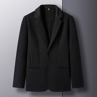 Solid Color Button Fashion Men's Casual Cotton Jacket