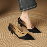 Women's Retro French-Style Pointed-Toe High Heels