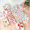 Multi-Color New Pajamas Animal Flowers Print Top With Shorts