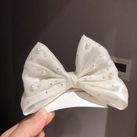 SpringSummer Kids Hair Clip With Three-Dimensional Pearl Big Bow