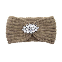 European And American Diamond Knitted Headband Ear Protector