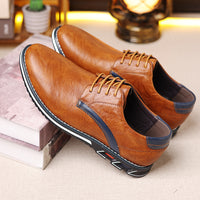 Lightweight casual leather shoes with straps for all seasons