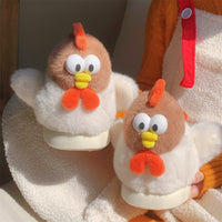 Cute Warm Furry Cotton Funny Cartoon Chick Cotton Slippers