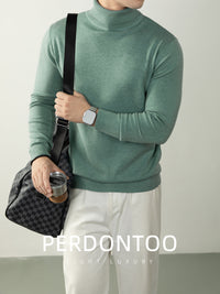 Thickened Men's Turtleneck Thermal Knitwear For Autumn And Winter
