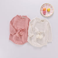 Lace-up Romper Long-sleeve Triangle Not Hooded