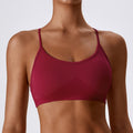 Seamless Knitted Yoga Straps Cross Motion Workout Bra