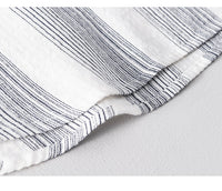 Cotton Breathable Casual Short Sleeve Simple Striped T-shirt