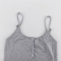 Sleeveless Backless Camisole Top And Elastic Waist Trousers Two-piece Set
